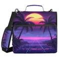 thumbnail image 1 of FORMRS Zipper Binder with Shoulder Strap 2-inch Ring 500 Sheet Capacity File Bag, Pink Digital Art, 1 of 5
