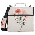 thumbnail image 1 of FORMRS Zipper Binder with Shoulder Strap 2-inch Ring 500 Sheet Capacity File Bag, Pink Flower, 1 of 5