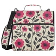 thumbnail image 1 of FORMRS Zipper Binder with Shoulder Strap 2-inch Ring 500 Sheet Capacity File Bag, Pink Flowers, 1 of 5