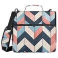 thumbnail image 1 of FORMRS Zipper Binder with Shoulder Strap 2-inch Ring 500 Sheet Capacity File Bag, Pink Geometric, 1 of 5
