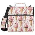 thumbnail image 1 of FORMRS Zipper Binder with Shoulder Strap 2-inch Ring 500 Sheet Capacity File Bag, Pink Ice Cream Pattern, 1 of 5