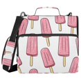 thumbnail image 1 of FORMRS Zipper Binder with Shoulder Strap 1.5-inch Ring 500 Sheet Capacity File Bag, Pink Ice Cream, 1 of 5