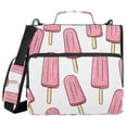 thumbnail image 1 of FORMRS Zipper Binder with Shoulder Strap 2-inch Ring 500 Sheet Capacity File Bag, Pink Ice Cream, 1 of 5