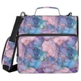 thumbnail image 1 of FORMRS Zipper Binder with Shoulder Strap 2-inch Ring 500 Sheet Capacity File Bag, Pink Marble Pattern, 1 of 5