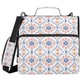 thumbnail image 1 of FORMRS Zipper Binder with Shoulder Strap 2-inch Ring 500 Sheet Capacity File Bag, Pink Mosaic Pattern, 1 of 5