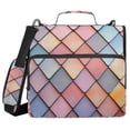 thumbnail image 1 of FORMRS Zipper Binder with Shoulder Strap 2-inch Ring 500 Sheet Capacity File Bag, Pink Shimmering Pattern, 1 of 5