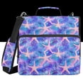 thumbnail image 1 of FORMRS Zipper Binder with Shoulder Strap 2-inch Ring 500 Sheet Capacity File Bag, Pink Starfish Pattern, 1 of 5