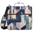 thumbnail image 1 of FORMRS Zipper Binder with Shoulder Strap 2-inch Ring 500 Sheet Capacity File Bag, Pink Stripes, 1 of 5