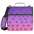 thumbnail image 1 of FORMRS Zipper Binder with Shoulder Strap 2-inch Ring 500 Sheet Capacity File Bag, Pixel Love, 1 of 5