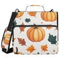 thumbnail image 1 of FORMRS Zipper Binder with Shoulder Strap 2-inch Ring 500 Sheet Capacity File Bag, Pumpkins Pattern, 1 of 5