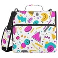 thumbnail image 1 of FORMRS Zipper Binder with Shoulder Strap 2-inch Ring 500 Sheet Capacity File Bag, Purple Abstract Shapes, 1 of 5