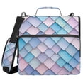 thumbnail image 1 of FORMRS Zipper Binder with Shoulder Strap 2-inch Ring 500 Sheet Capacity File Bag, Purple Art Pattern, 1 of 5