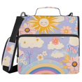 thumbnail image 1 of FORMRS Zipper Binder with Shoulder Strap 2-inch Ring 500 Sheet Capacity File Bag, Purple Clouds, 1 of 5