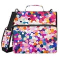 thumbnail image 1 of FORMRS Zipper Binder with Shoulder Strap 2-inch Ring 500 Sheet Capacity File Bag, Purple Colorful Circles, 1 of 5