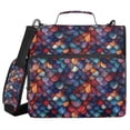 thumbnail image 1 of FORMRS Zipper Binder with Shoulder Strap 2-inch Ring 500 Sheet Capacity File Bag, Purple Dragon Scales Pattern, 1 of 5