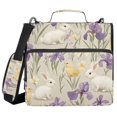 thumbnail image 1 of FORMRS Zipper Binder with Shoulder Strap 2-inch Ring 500 Sheet Capacity File Bag, Purple Floral Rabbit, 1 of 5