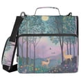 thumbnail image 1 of FORMRS Zipper Binder with Shoulder Strap 2-inch Ring 500 Sheet Capacity File Bag, Purple Forest Scene, 1 of 5