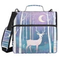 thumbnail image 1 of FORMRS Zipper Binder with Shoulder Strap 2-inch Ring 500 Sheet Capacity File Bag, Purple Night Deer, 1 of 5