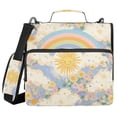 thumbnail image 1 of FORMRS Zipper Binder with Shoulder Strap 2-inch Ring 500 Sheet Capacity File Bag, Purple Rainbow Clouds, 1 of 5
