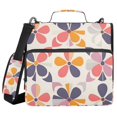 thumbnail image 1 of FORMRS Zipper Binder with Shoulder Strap 2-inch Ring 500 Sheet Capacity File Bag, Purple Retro Flower, 1 of 5