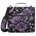 thumbnail image 1 of FORMRS Zipper Binder with Shoulder Strap 2-inch Ring 500 Sheet Capacity File Bag, Purple Roses, 1 of 5