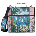 thumbnail image 1 of FORMRS Zipper Binder with Shoulder Strap 2-inch Ring 500 Sheet Capacity File Bag, Purple Seaside, 1 of 5