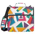 thumbnail image 1 of FORMRS Zipper Binder with Shoulder Strap 2-inch Ring 500 Sheet Capacity File Bag, Purple Triangles, 1 of 5