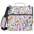 thumbnail image 1 of FORMRS Zipper Binder with Shoulder Strap 2-inch Ring 500 Sheet Capacity File Bag, Purple Wildflower Pattern, 1 of 5