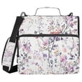 thumbnail image 1 of FORMRS Zipper Binder with Shoulder Strap 2-inch Ring 500 Sheet Capacity File Bag, Purple Wildflowers, 1 of 5