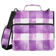 thumbnail image 1 of FORMRS Zipper Binder with Shoulder Strap 2-inch Ring 500 Sheet Capacity File Bag, Purple and White Pattern, 1 of 5
