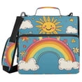 thumbnail image 1 of FORMRS Zipper Binder with Shoulder Strap 2-inch Ring 500 Sheet Capacity File Bag, Rainbow with Stars, 1 of 5