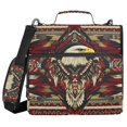thumbnail image 1 of FORMRS Zipper Binder with Shoulder Strap 2-inch Ring 500 Sheet Capacity File Bag, Red Abstract Eagle, 1 of 5