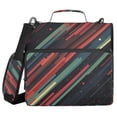 thumbnail image 1 of FORMRS Zipper Binder with Shoulder Strap 2-inch Ring 500 Sheet Capacity File Bag, Red Abstract Lines, 1 of 5