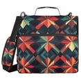 thumbnail image 1 of FORMRS Zipper Binder with Shoulder Strap 2-inch Ring 500 Sheet Capacity File Bag, Red Abstract, 1 of 5