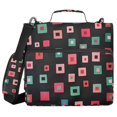 thumbnail image 1 of FORMRS Zipper Binder with Shoulder Strap 2-inch Ring 500 Sheet Capacity File Bag, Red Block Pattern, 1 of 5
