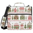 thumbnail image 1 of FORMRS Zipper Binder with Shoulder Strap 2-inch Ring 500 Sheet Capacity File Bag, Red Christmas House, 1 of 5
