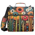 thumbnail image 1 of FORMRS Zipper Binder with Shoulder Strap 2-inch Ring 500 Sheet Capacity File Bag, Red Colorful Flowers with Dots, 1 of 5