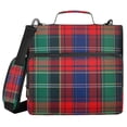 thumbnail image 1 of FORMRS Zipper Binder with Shoulder Strap 2-inch Ring 500 Sheet Capacity File Bag, Red Green Pattern, 1 of 5
