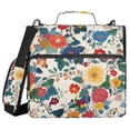 thumbnail image 1 of FORMRS Zipper Binder with Shoulder Strap 2-inch Ring 500 Sheet Capacity File Bag, Red Japanese Floral Pattern, 1 of 5