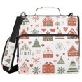 thumbnail image 1 of FORMRS Zipper Binder with Shoulder Strap 2-inch Ring 500 Sheet Capacity File Bag, Red Nordic Christmas, 1 of 5