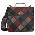 thumbnail image 1 of FORMRS Zipper Binder with Shoulder Strap 2-inch Ring 500 Sheet Capacity File Bag, Red Tartan Pattern, 1 of 5