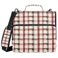thumbnail image 1 of FORMRS Zipper Binder with Shoulder Strap 2-inch Ring 500 Sheet Capacity File Bag, Red Tartan, 1 of 5