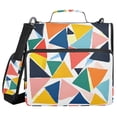 thumbnail image 1 of FORMRS Zipper Binder with Shoulder Strap 2-inch Ring 500 Sheet Capacity File Bag, Red Triangles, 1 of 5