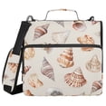 thumbnail image 1 of FORMRS Zipper Binder with Shoulder Strap 2-inch Ring 500 Sheet Capacity File Bag, Red Watercolor Seashells, 1 of 5