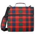 thumbnail image 1 of FORMRS Zipper Binder with Shoulder Strap 2-inch Ring 500 Sheet Capacity File Bag, Red and Blue Pattern, 1 of 5