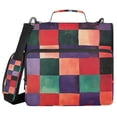 thumbnail image 1 of FORMRS Zipper Binder with Shoulder Strap 2-inch Ring 500 Sheet Capacity File Bag, Red and Purple Plaid Pattern, 1 of 5