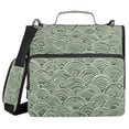 thumbnail image 1 of FORMRS Zipper Binder with Shoulder Strap 2-inch Ring 500 Sheet Capacity File Bag, Retro Green Abstract, 1 of 5