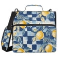 thumbnail image 1 of FORMRS Zipper Binder with Shoulder Strap 2-inch Ring 500 Sheet Capacity File Bag, Retro Plaid Lemon, 1 of 5