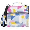 thumbnail image 1 of FORMRS Zipper Binder with Shoulder Strap 2-inch Ring 500 Sheet Capacity File Bag, Retro Simple Shapes, 1 of 5