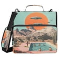 thumbnail image 1 of FORMRS Zipper Binder with Shoulder Strap 2-inch Ring 500 Sheet Capacity File Bag, Retro UFO, 1 of 5